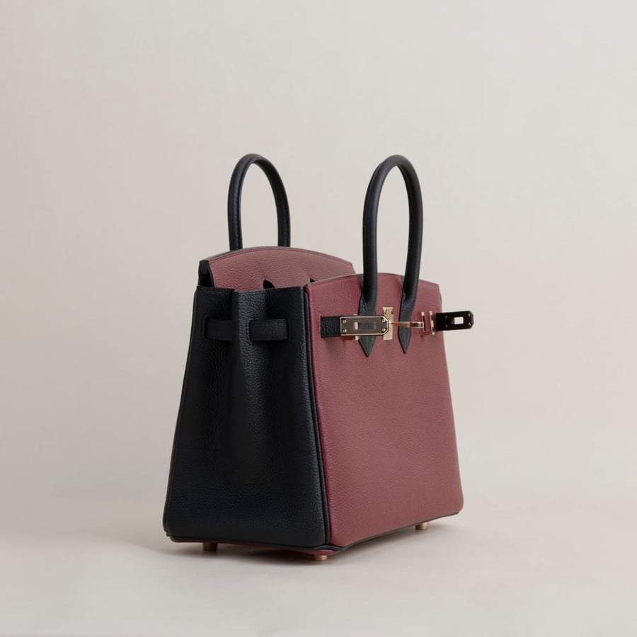 Birkin 25cm Togo 55 Rouge H / 89 Noir RGHW