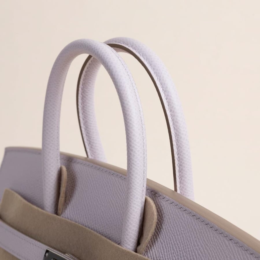 Birkin 25cm Epsom Sellier 09 Mauve pale PHW