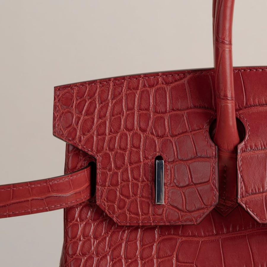 Birkin 30cm Matte Alligator Crocodile D5 Geranium PHW