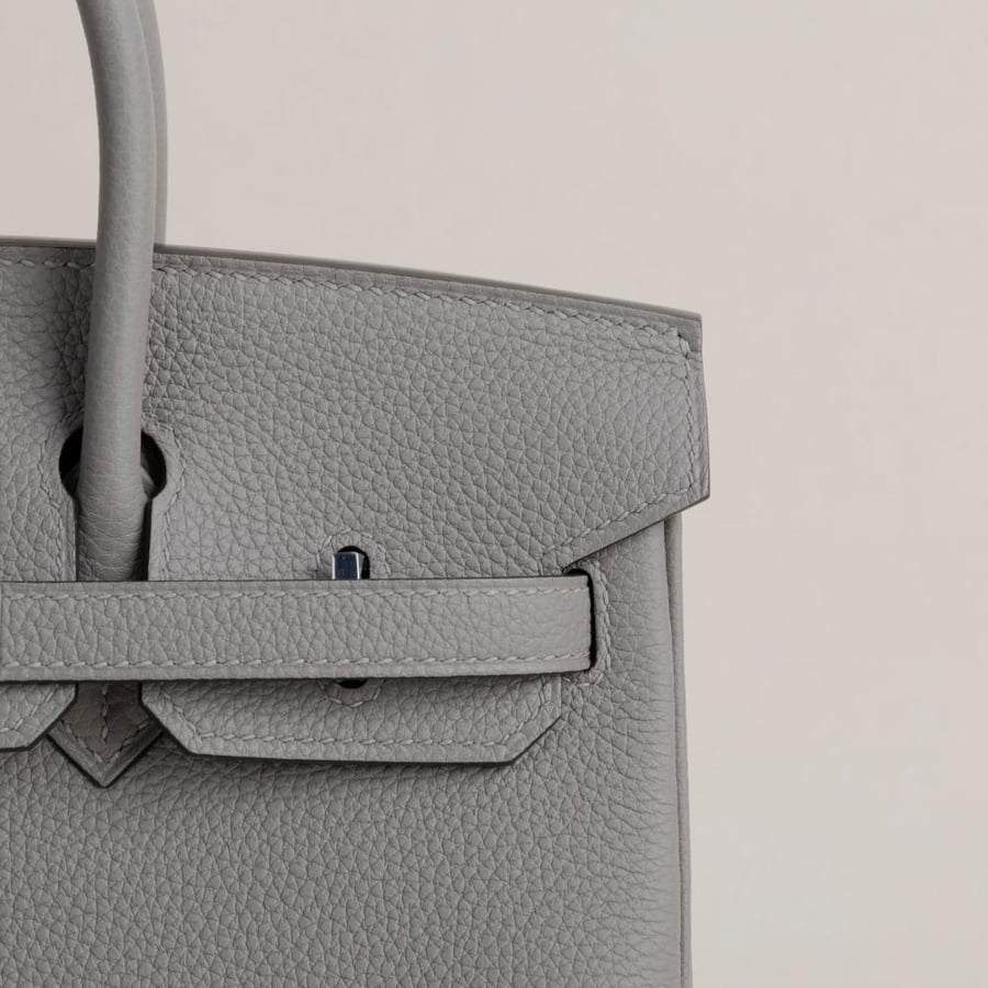Birkin 25cm Togo M8 Gris asphalte PHW