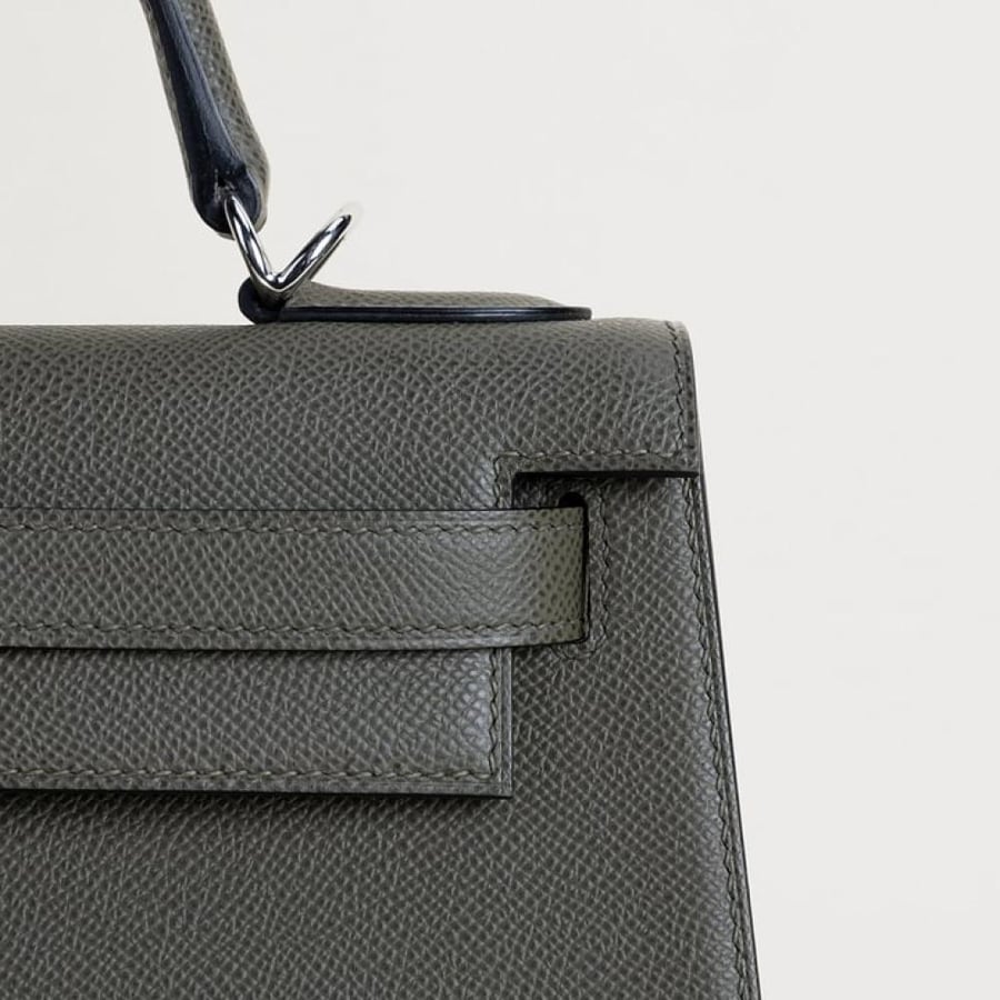Kelly 28 Epsom Sellier C6 Gray Green
