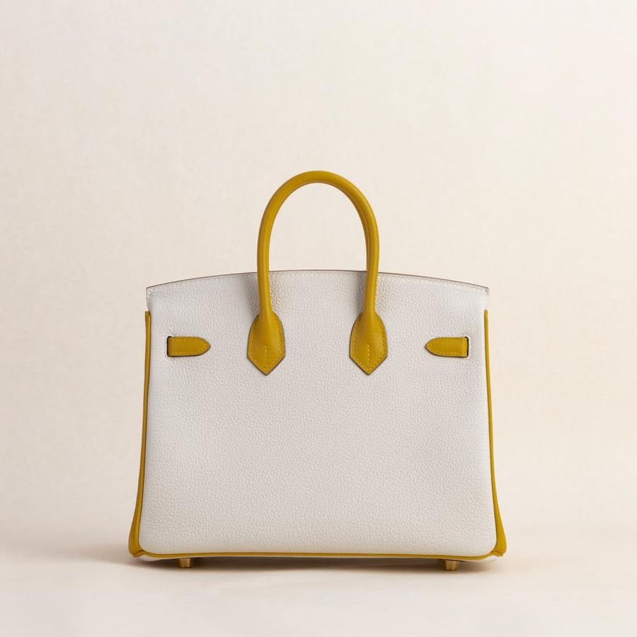 Birkin 25cm Togo CC10 chalk/9D Yellow GHW