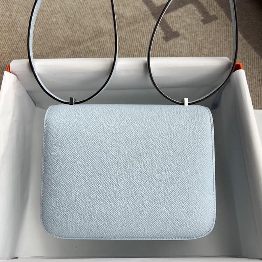Constance 18CM Epsom T0 BleuBrume Silver