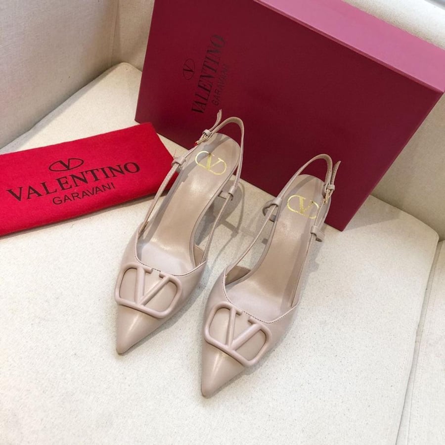 VLOGO SIGNATURE CALFSKIN SLINGBACK PUMP 3.15 IN