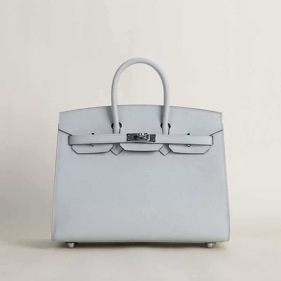 Birkin 25cm Epsom Sellier 08 Bleu pale PHW