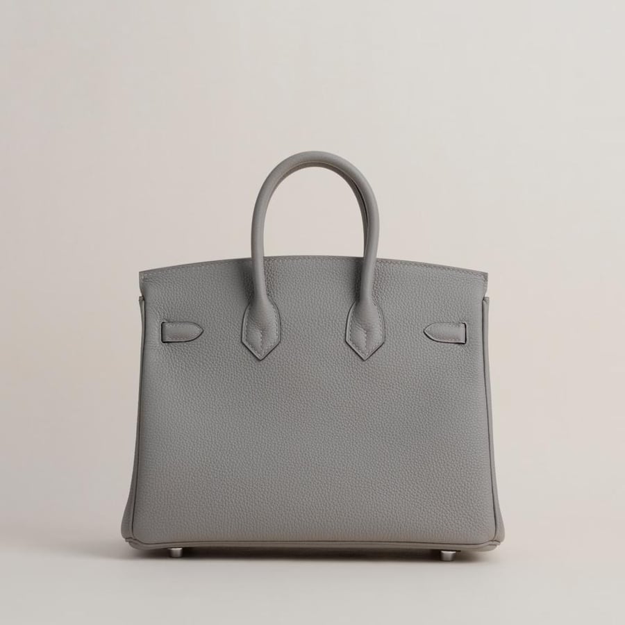 Birkin 25cm Togo M8 Gris asphalte PHW