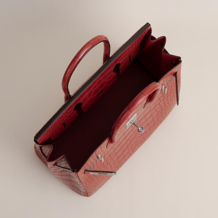 Birkin 30cm Matte Alligator Crocodile D5 Geranium PHW