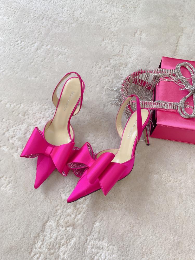 DOUBLE BOW SATIN PUMPS