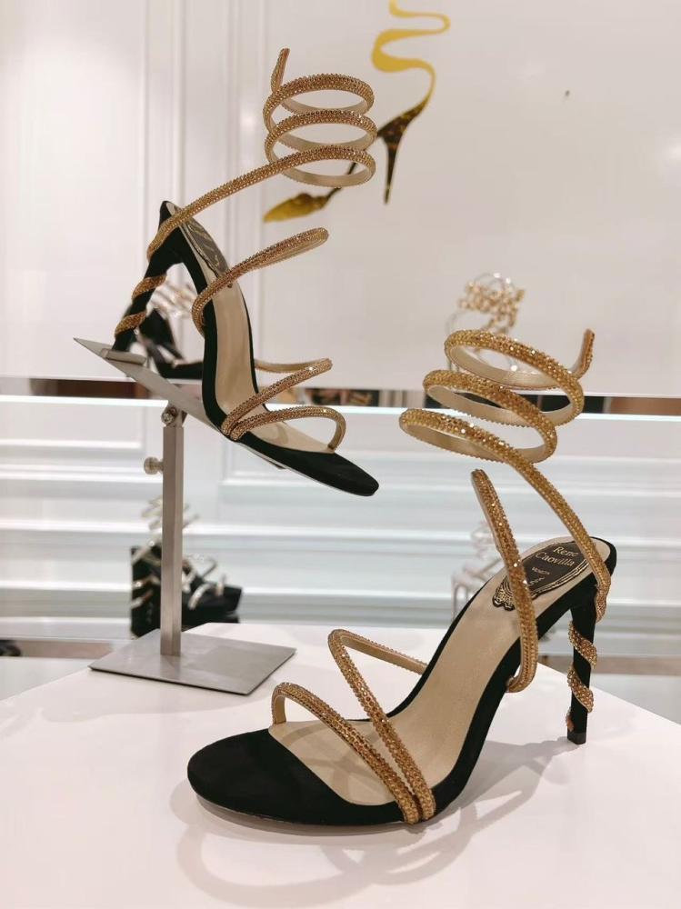 MARGOT BLACK AND GOLD SANDAL
