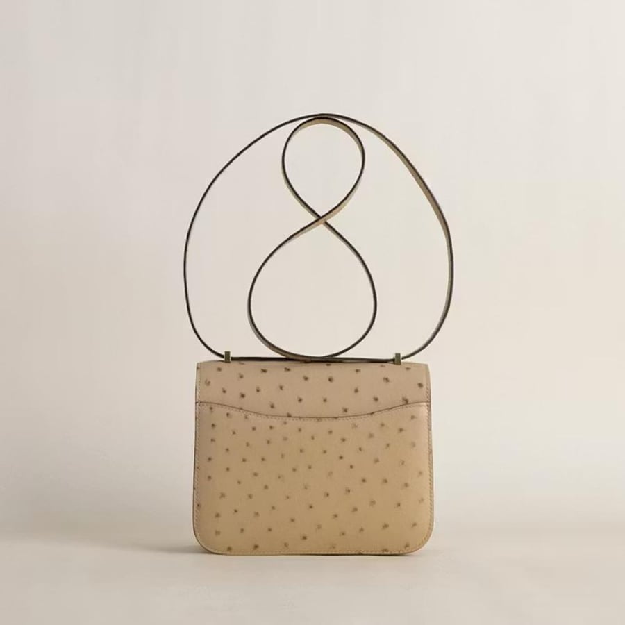 Constance 18CM Ostrich 0M Chai GHW