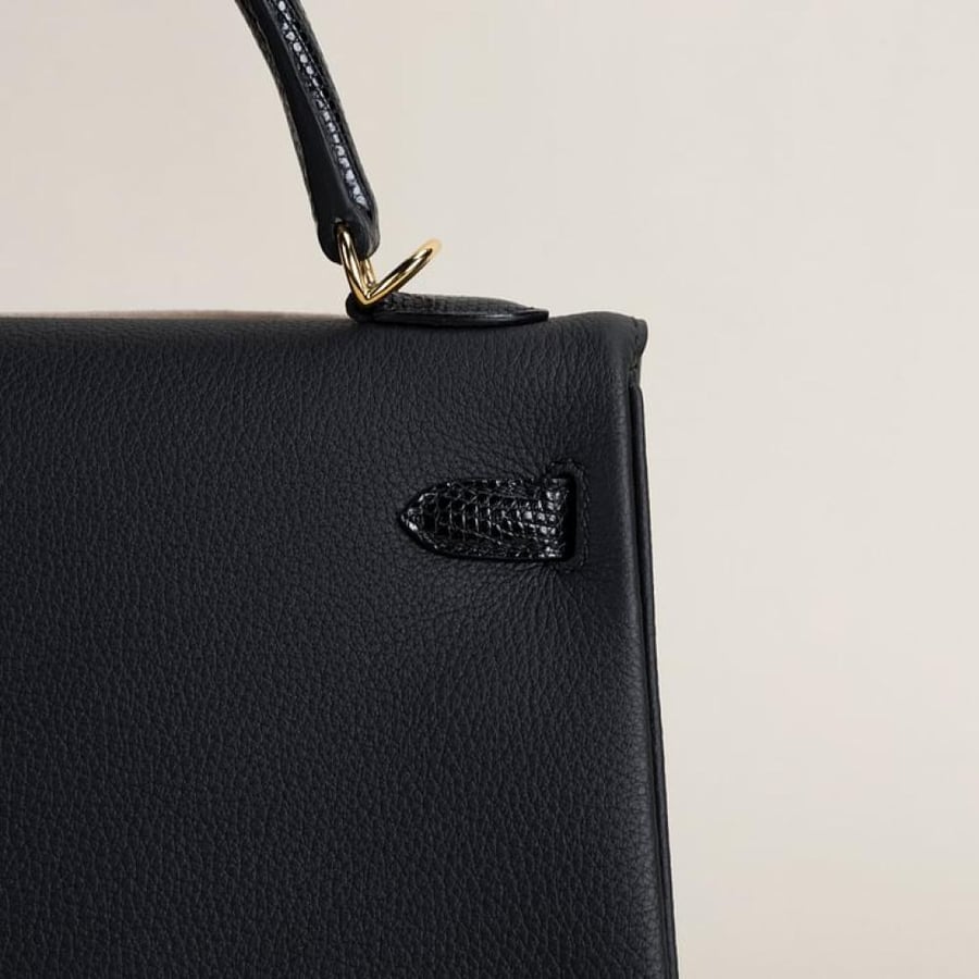 Kelly25 Touch TOGO/Lizard skin 89 Noir