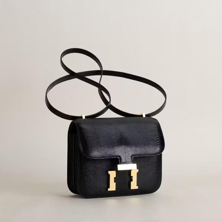 Constance 18CM lizard 89 Noir GHW