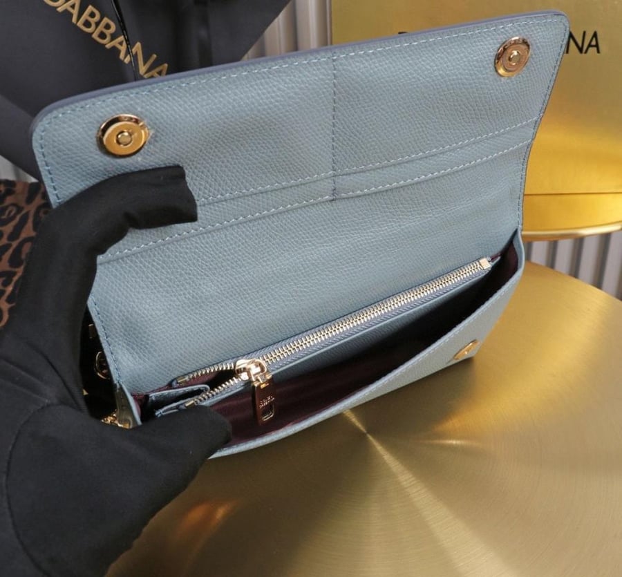 Dauphine-print calfskin mini bag