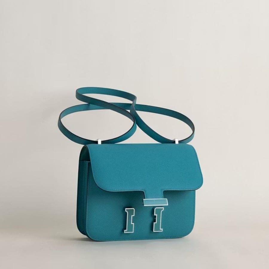 Constance 18CM Epsom 7F Blue Paon PHW