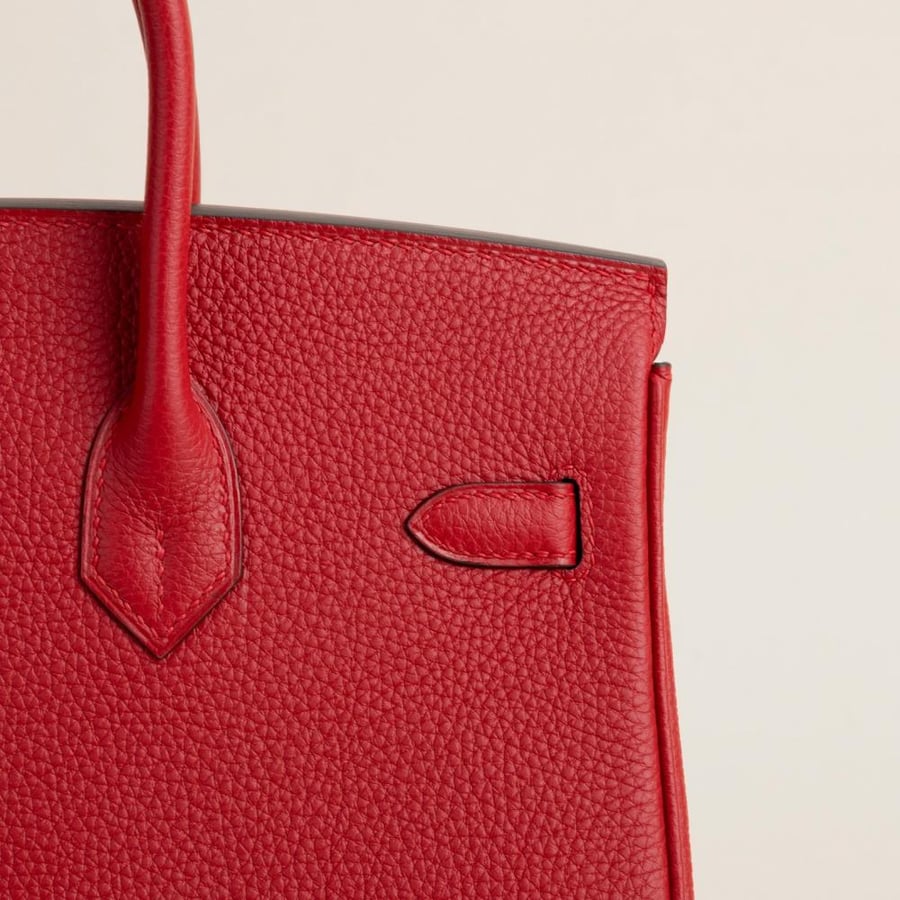 Birkin 25cm Togo Q5 Red jacket PHW