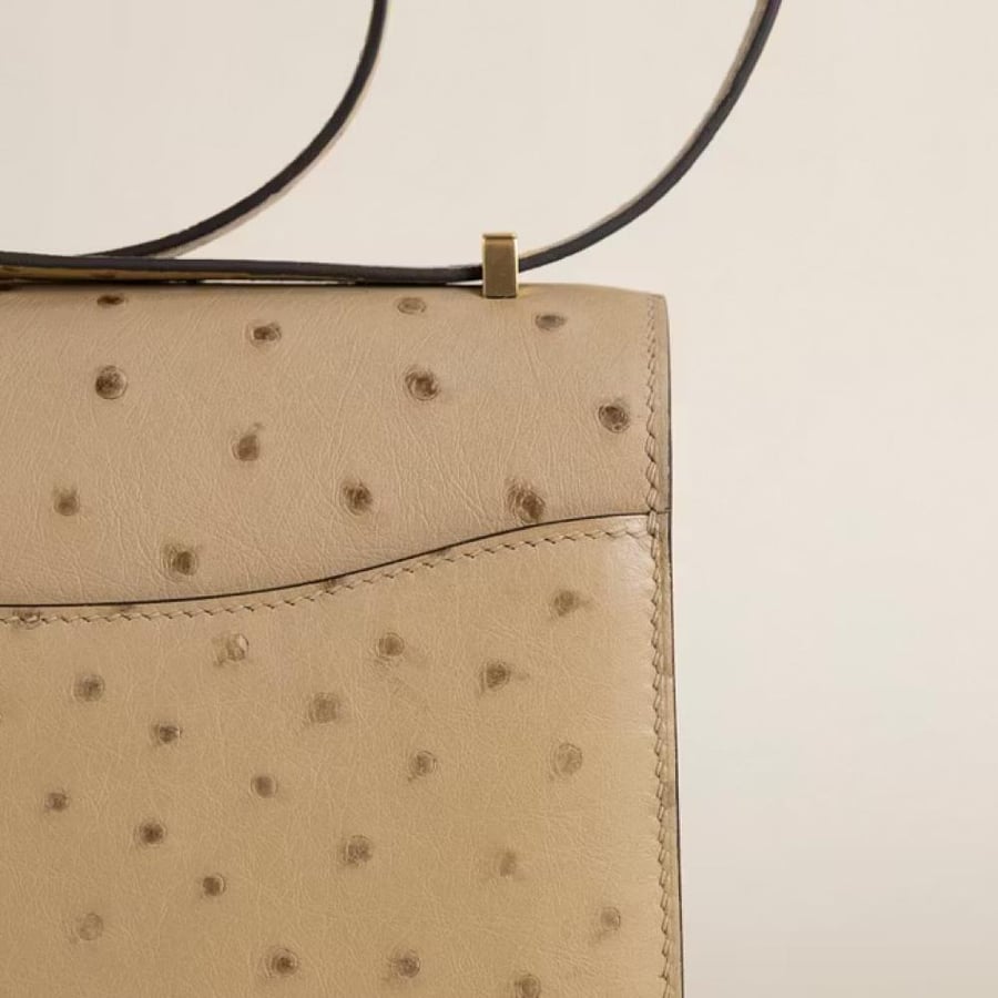 Constance 18CM Ostrich 0M Chai GHW