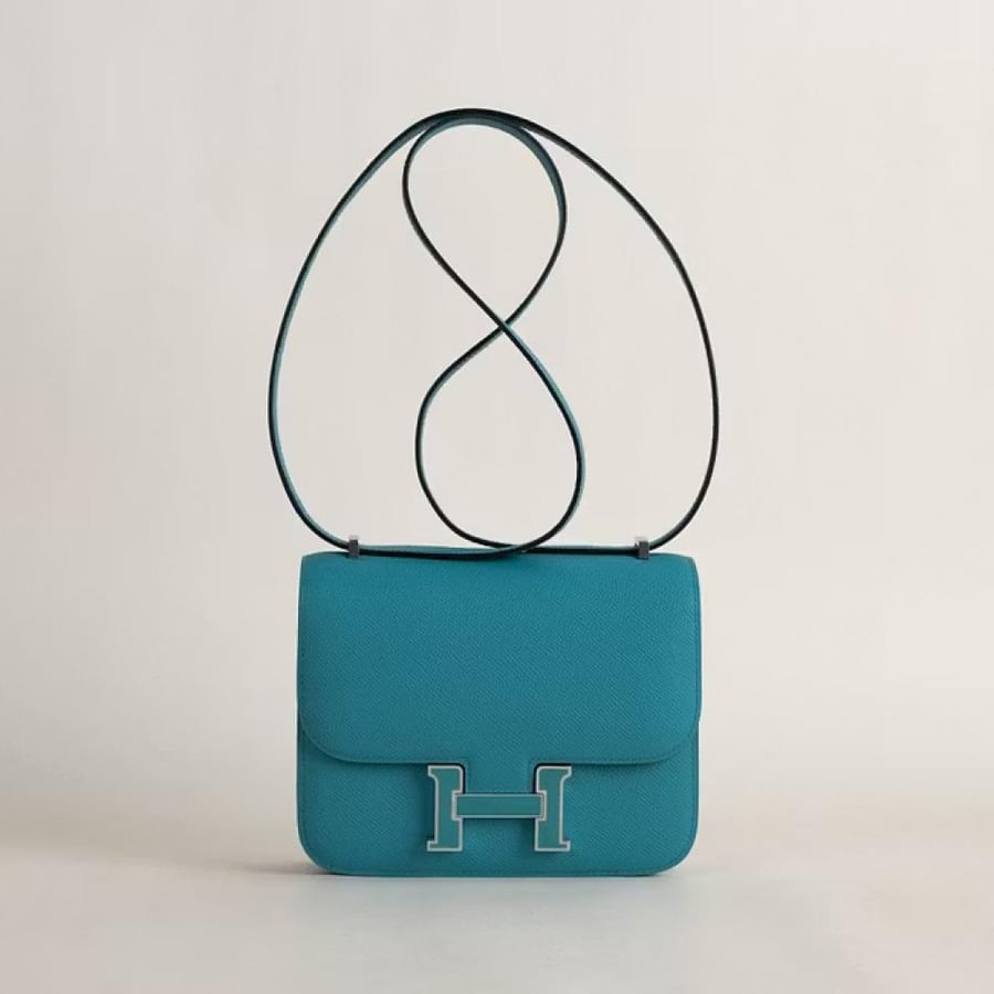 Constance 18CM Epsom 7F Blue Paon PHW