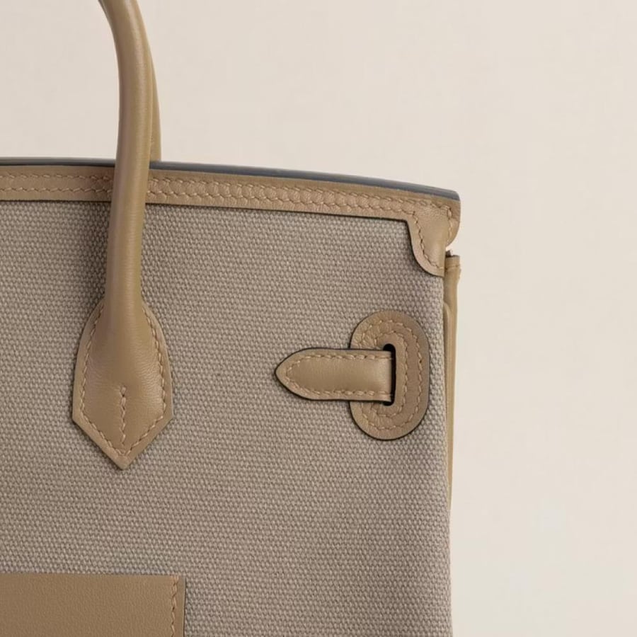Birkin25 Cargo Swift/toile 8Q Beige Marfa PHW
