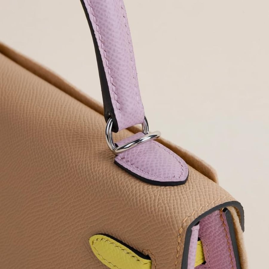 Kelly25 Epsom 0M Chai/1Z jaune poussin/X9 Mauve sylyestre
