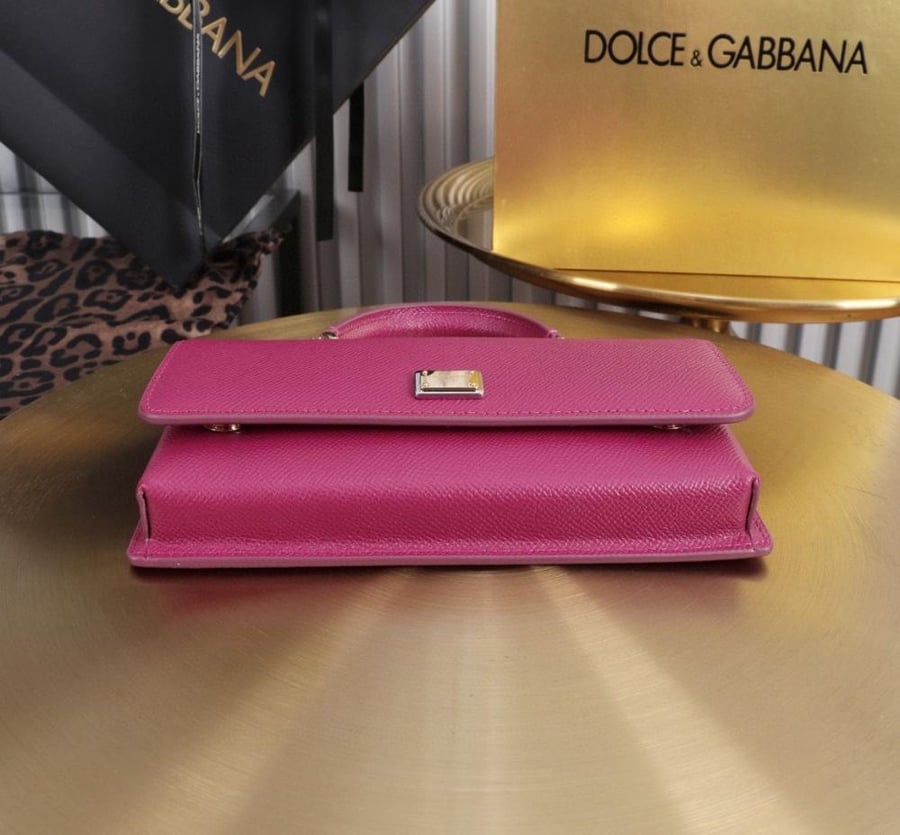 Dauphine-print calfskin mini bag