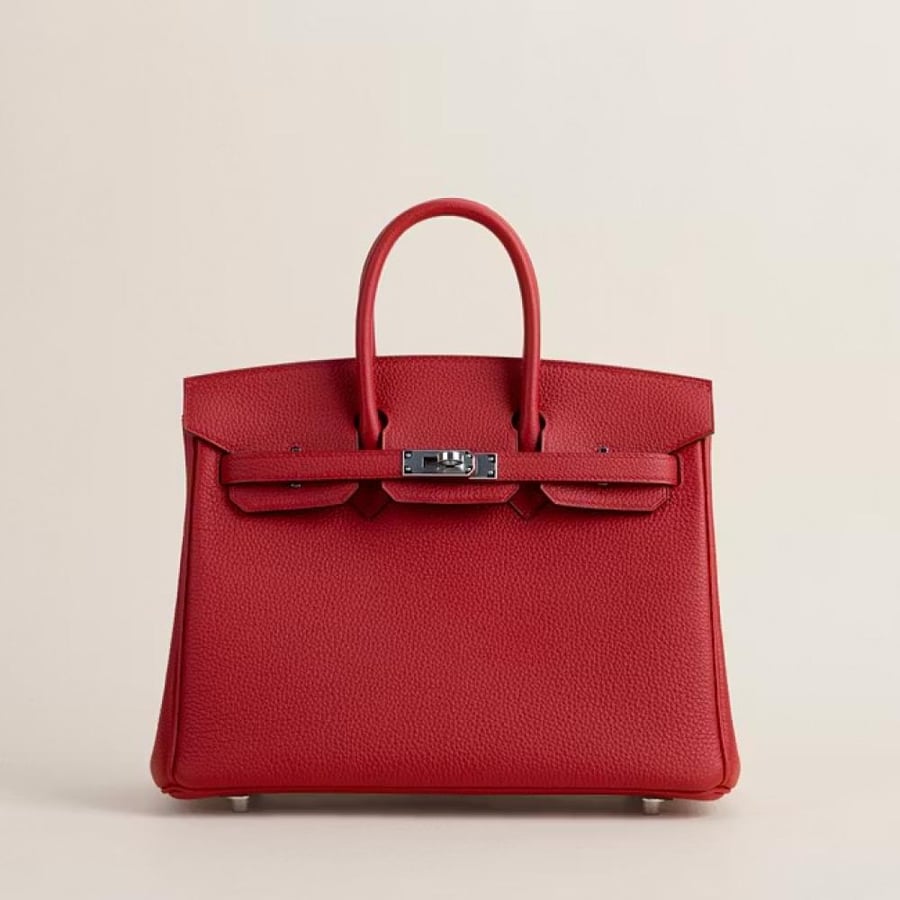 Birkin 25cm Togo Q5 Red jacket PHW