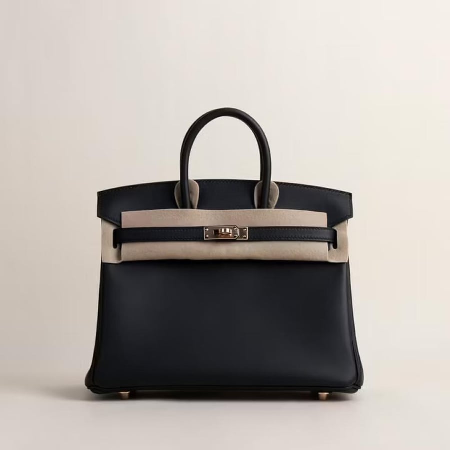 Birkin 25cm Swift 89 Noir RGHW