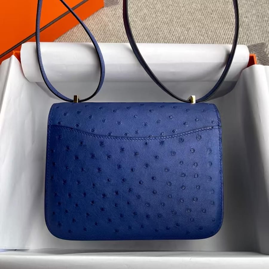 Constance 18CM Ostrich 7T BlueElectrie Gold
