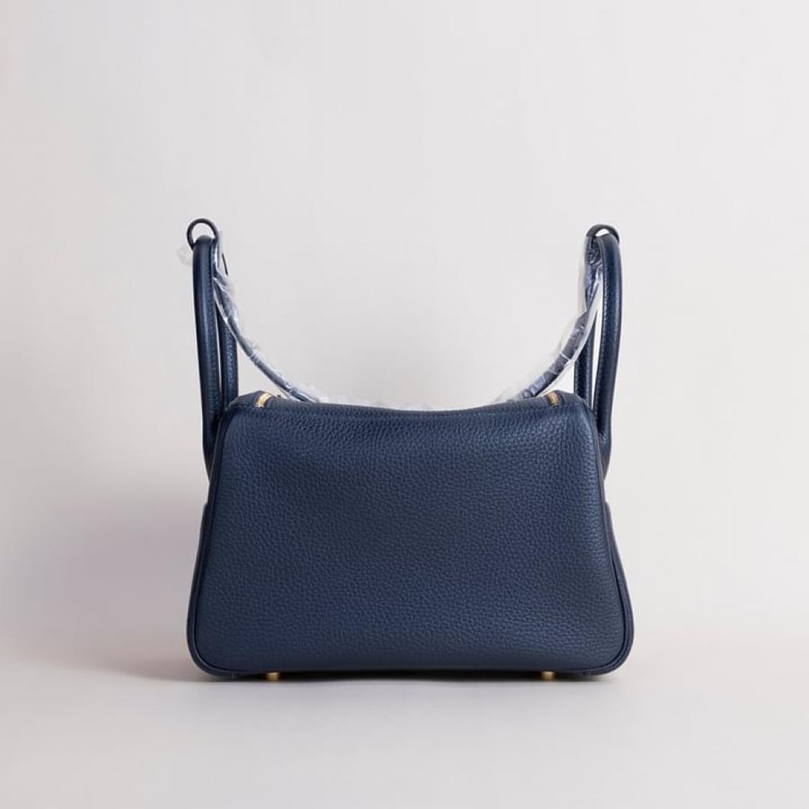 Lindy 26cm Clemence leather 2Z Blue nuit