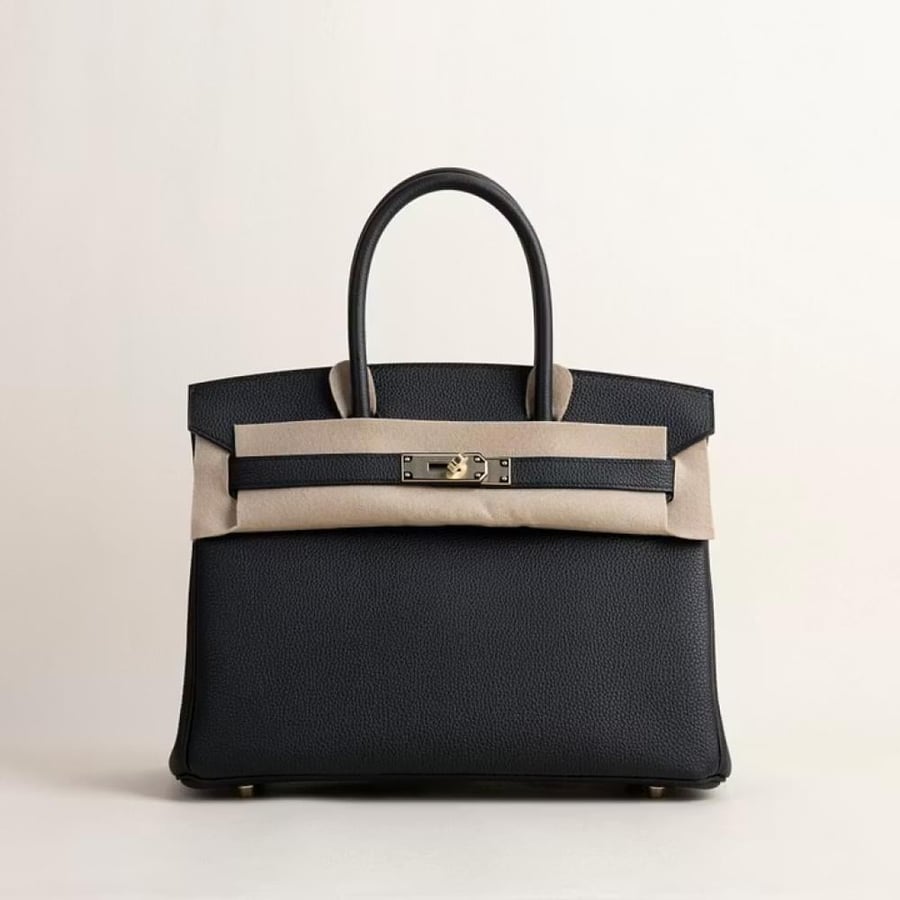 Birkin 30cm Togo 89 Noir Permabrass hardware