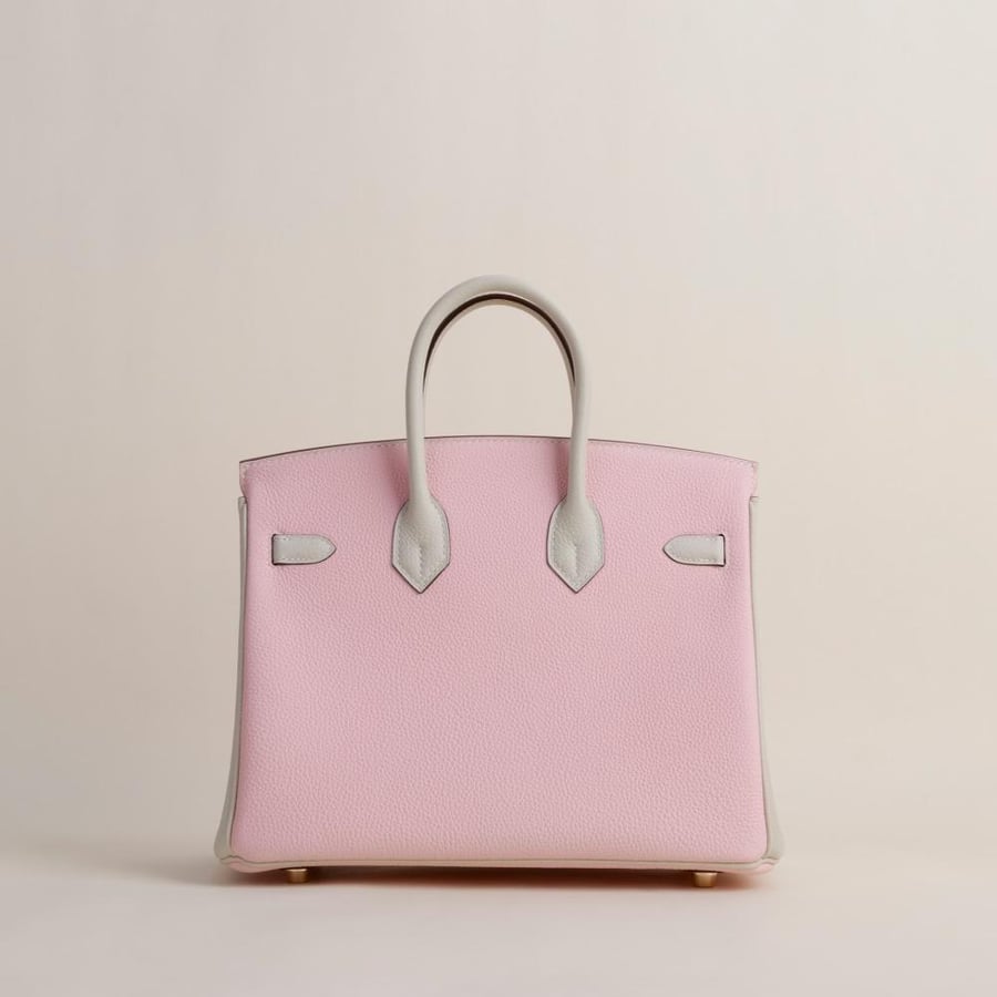 Birkin 25cm Togo 3Q Rose sakura / 10 Chalk CPHW