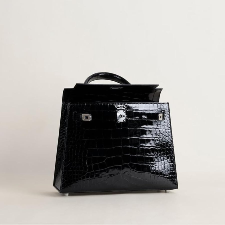 Kelly25 Shiny Niloticus crocodile 89 Noir PHW