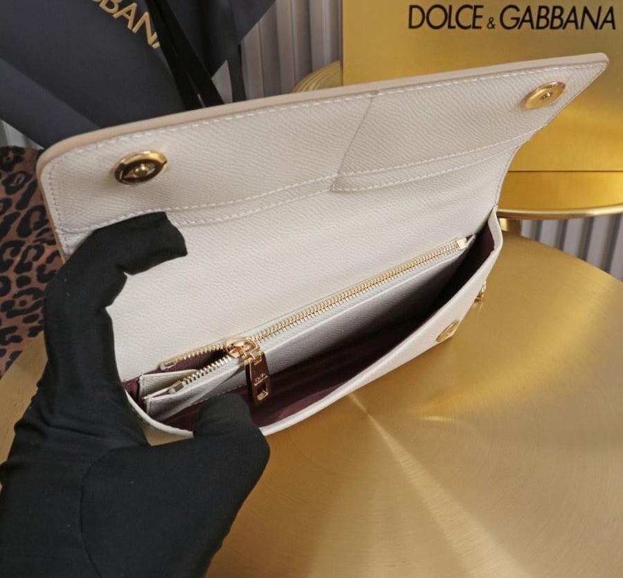 Dauphine-print calfskin mini bag