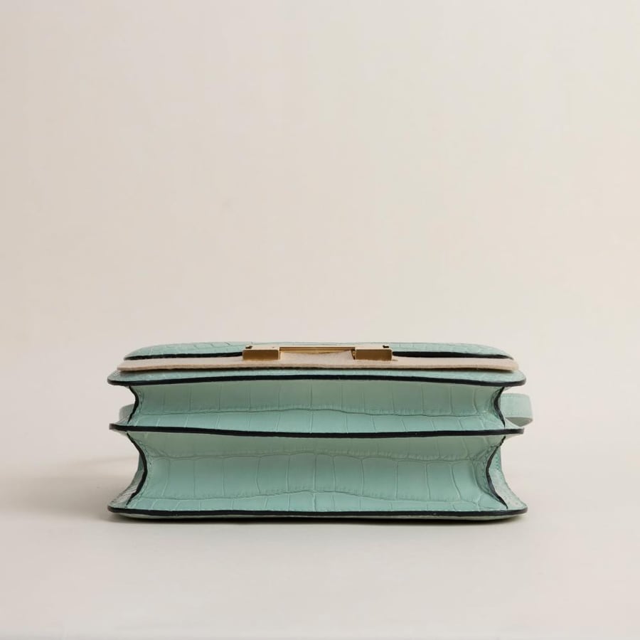 Constance 18CM Matte Alligator Crocodile 6U Vert deau GHW