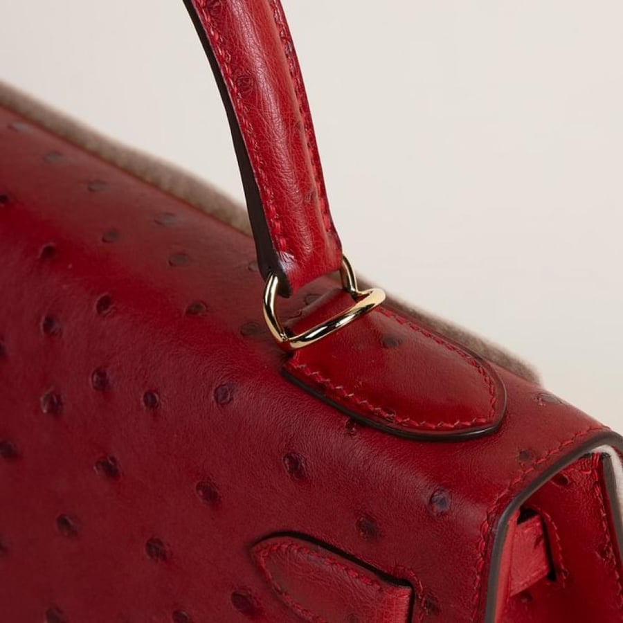 Kelly28 Ostrich Q5 Red GHW