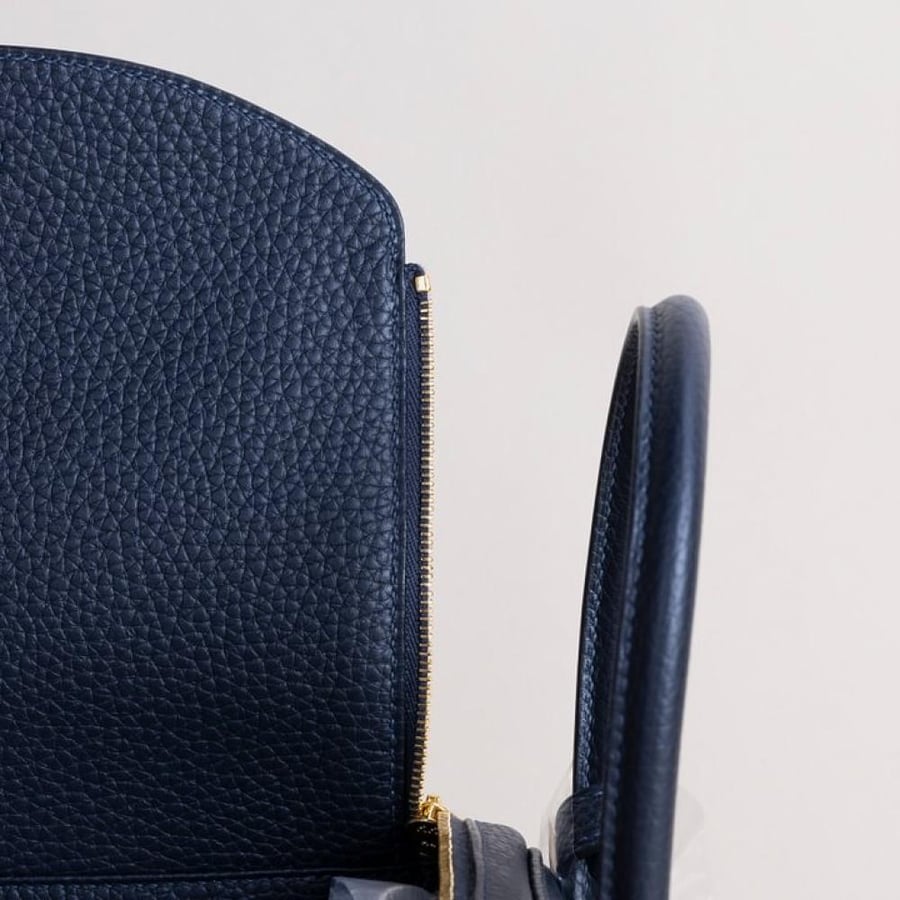 Lindy 26cm Clemence leather 2Z Blue nuit