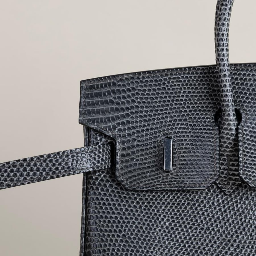 Birkin 25cm Lizard 84 Gray Fonce PHW