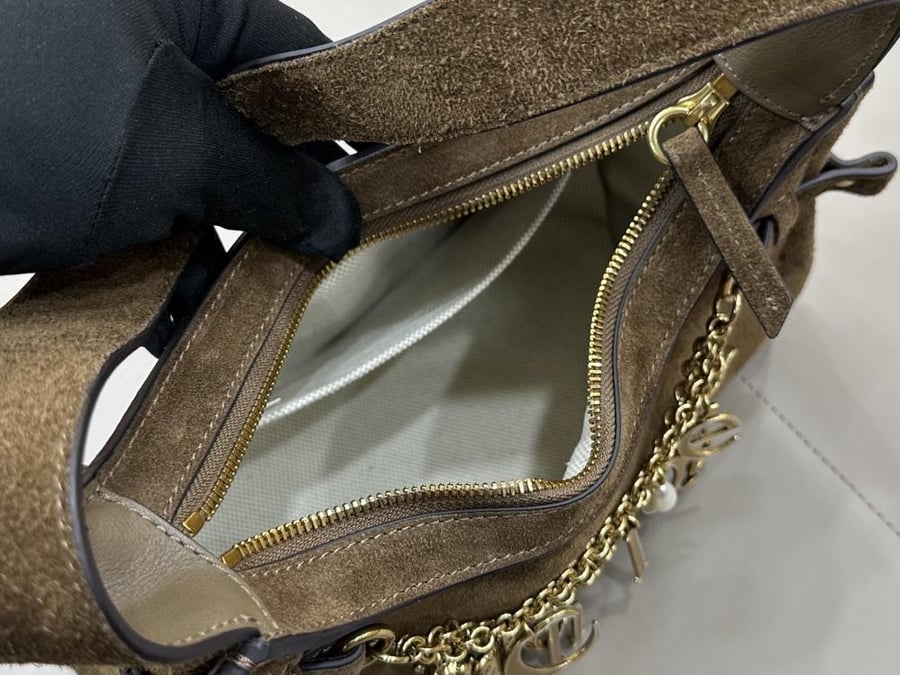 Chloe Charms Small Suede Hobo Bag