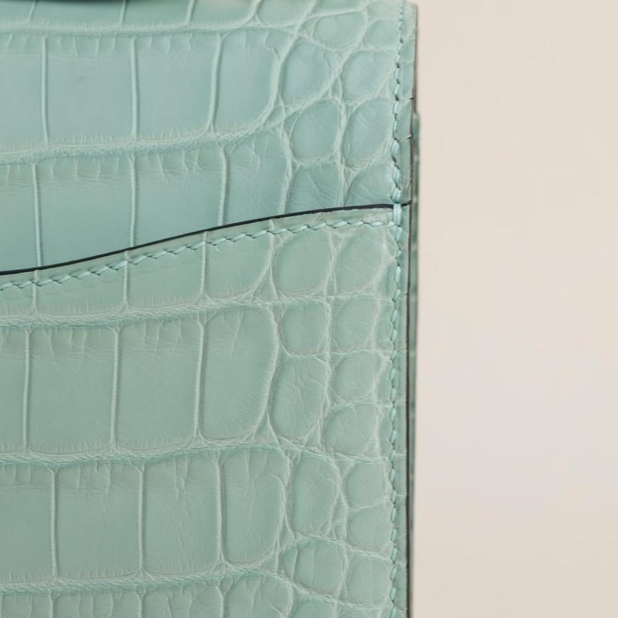 Constance 18CM Matte Alligator Crocodile 6U Vert deau GHW