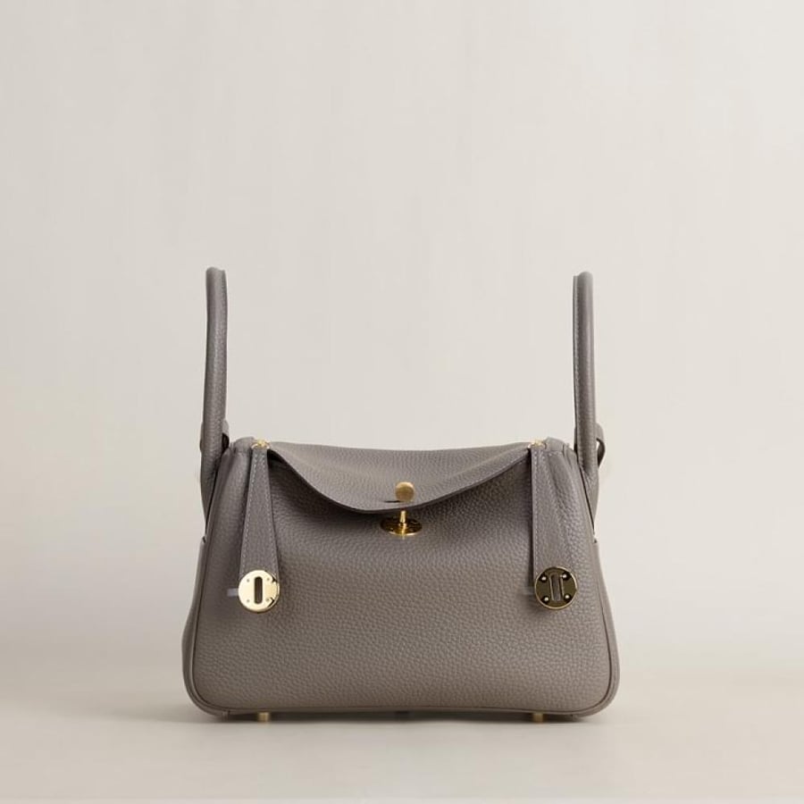 Lindy 26cm Clemence leather M8 Gris Asphalte GHW