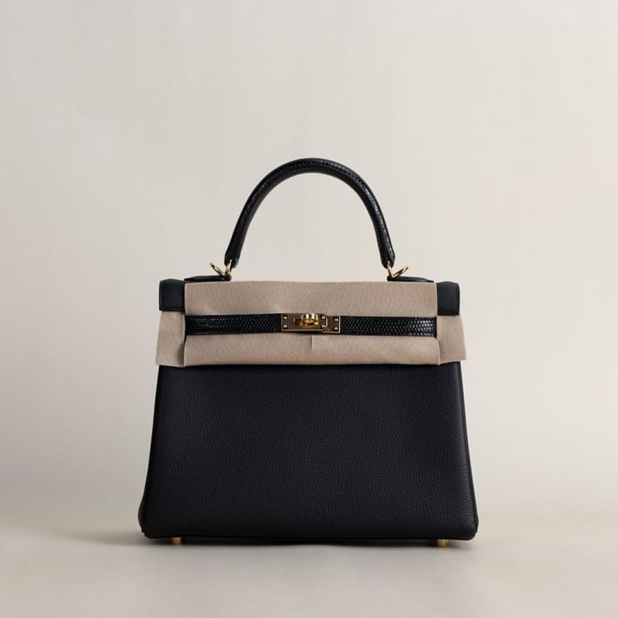 Kelly25 Touch TOGO/Lizard skin 89 Noir