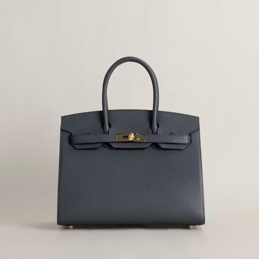Birkin30cm Epsom Sellier H0 Gris misty  GHW