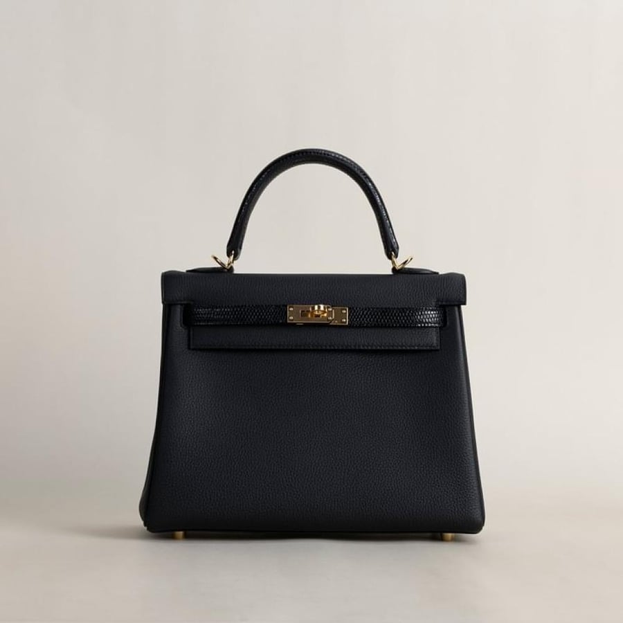 Kelly25 Touch TOGO/Lizard skin 89 Noir