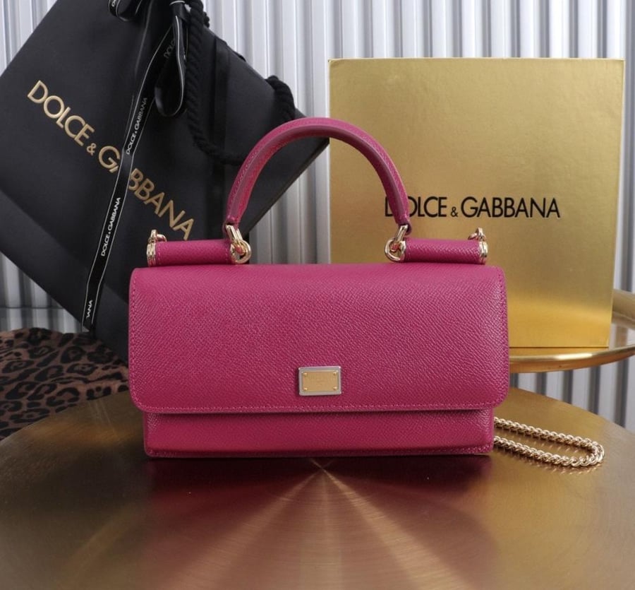 Dauphine-print calfskin mini bag