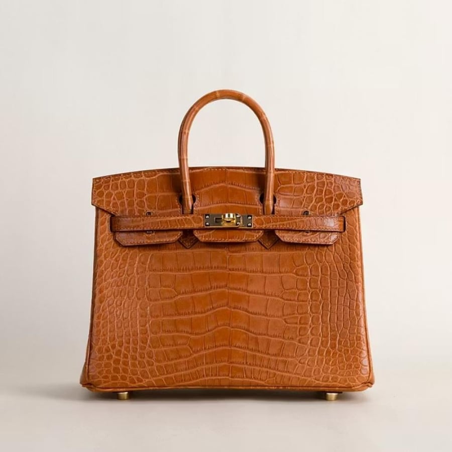 Birkin 25cm Matte Alligator Crocodile CC37 Gold GHW
