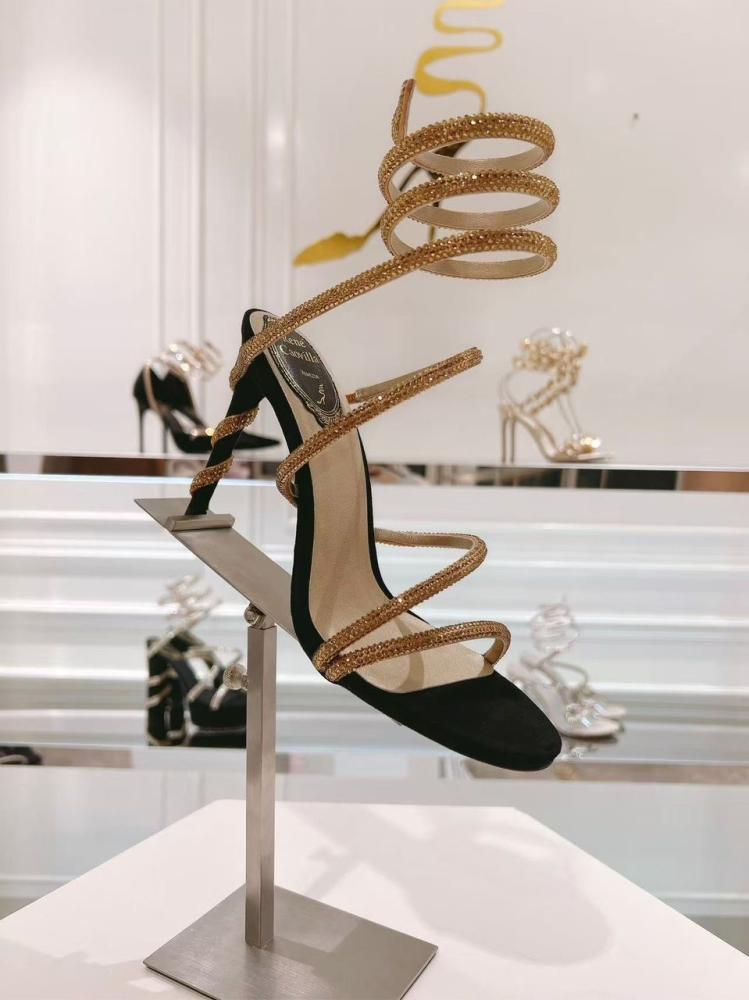 MARGOT BLACK AND GOLD SANDAL