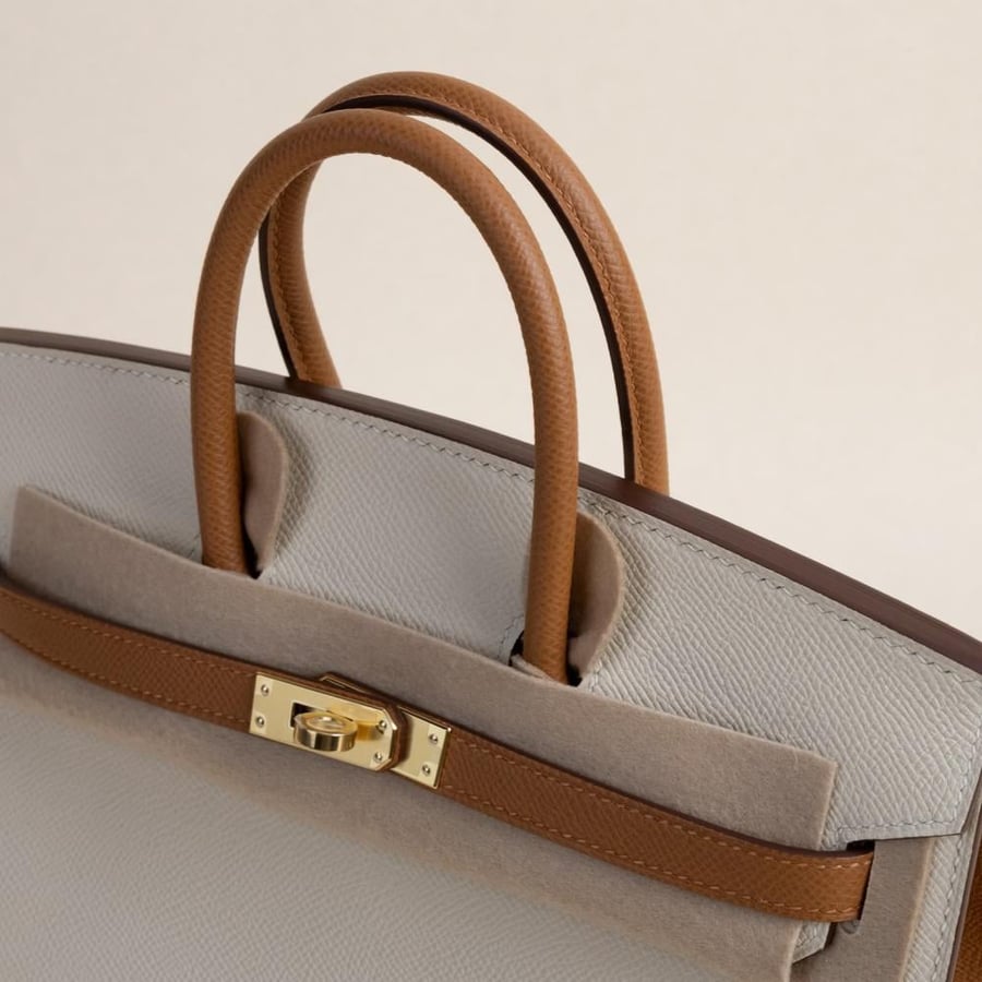 Birkin 25cm Sellier Epsom CC10 Craie/37 Gold GHW