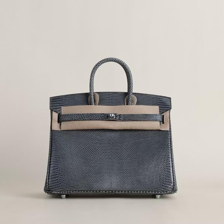 Birkin 25cm Lizard 84 Gray Fonce PHW