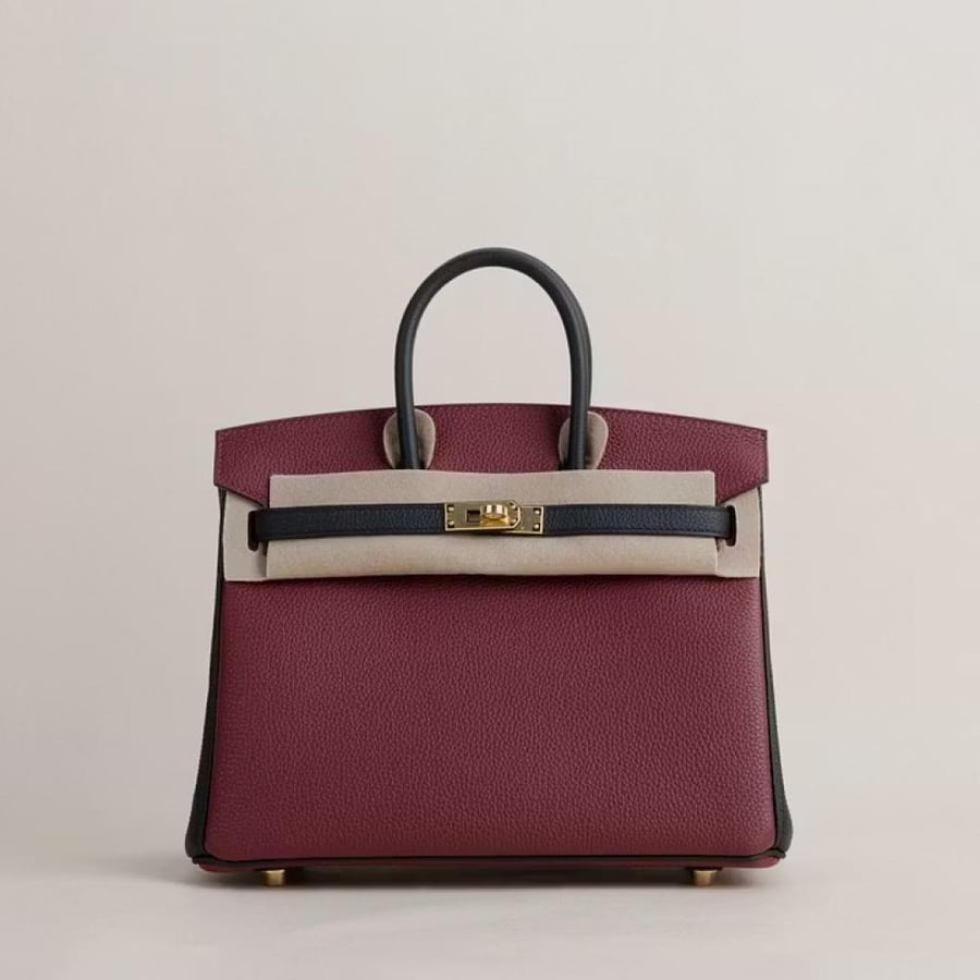 Birkin 25cm Togo 55 Rouge H / 89 Noir GHW