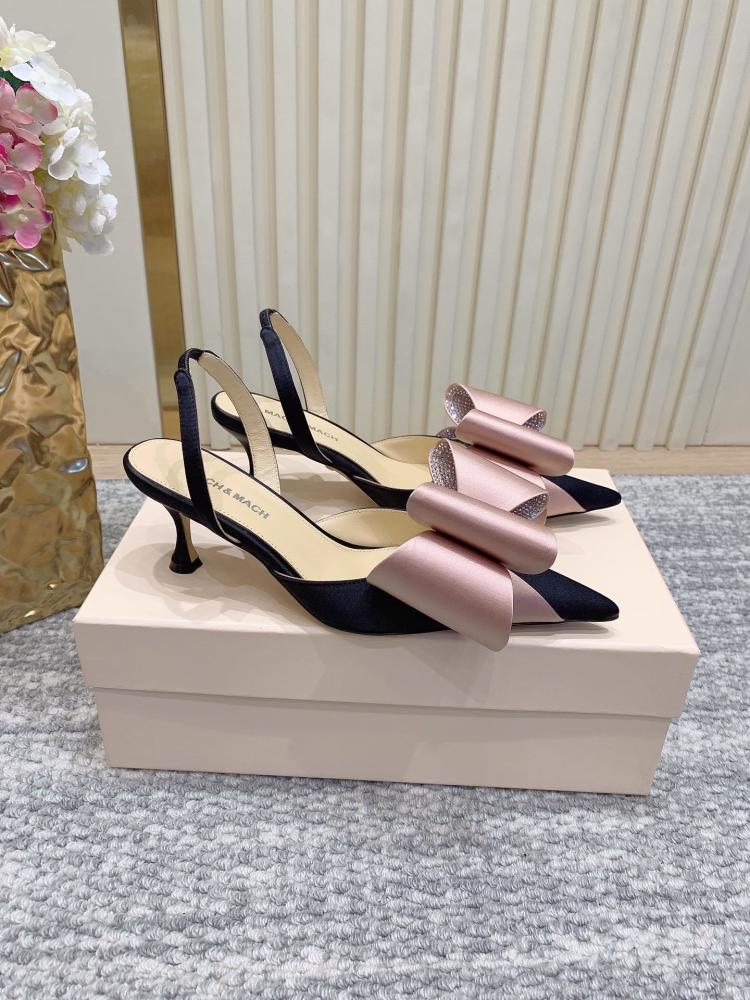 DOUBLE BOW SATIN PUMPS