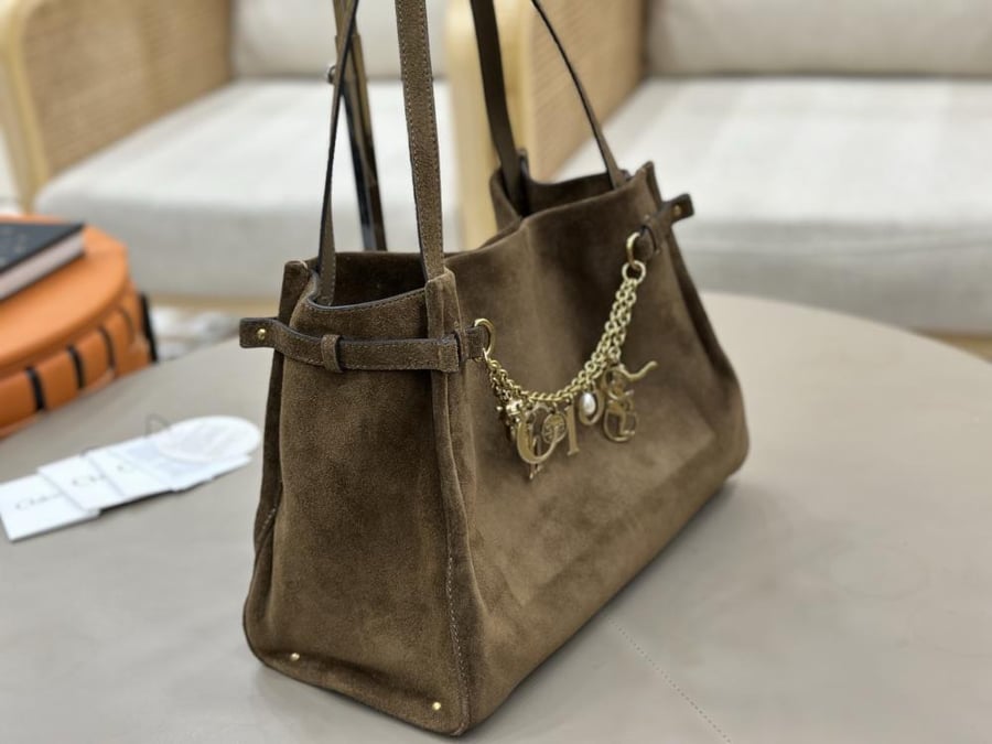 Chloe Charms Large Suede Hobo Bag